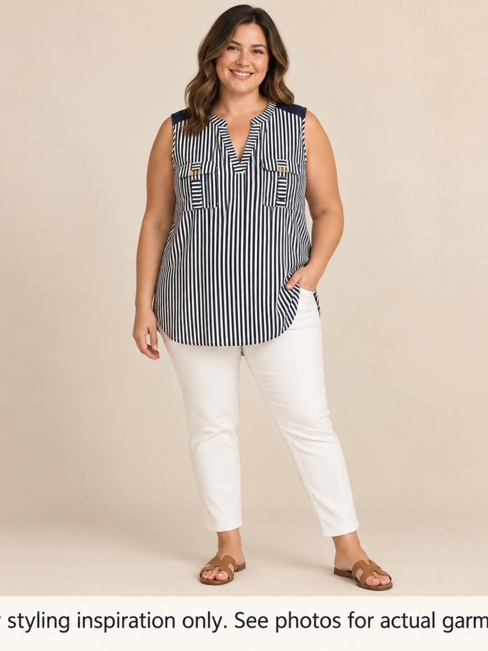 Ember-XL- Sleeveless Tunic Top
